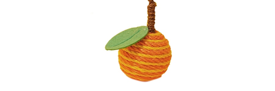 ZEZE 橘子大吉麻繩球玩具 貓咪玩具