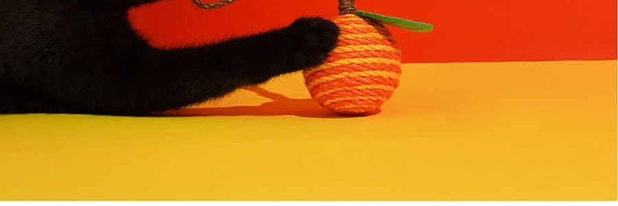 ZEZE 橘子大吉麻繩球玩具 貓咪玩具