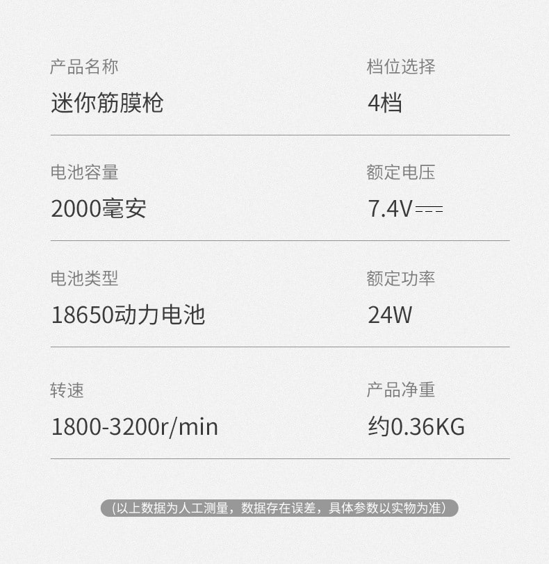 【中国直邮】MINI筋膜枪无刷小型按摩枪肌肉放松器 黑色款