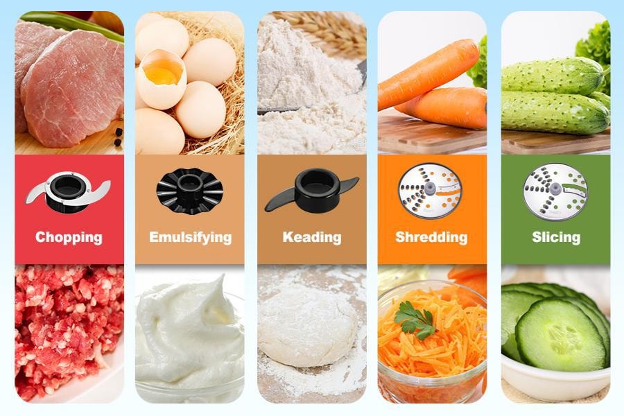 【美国直邮】Tieasy 五合一多功能食物处理器料理机