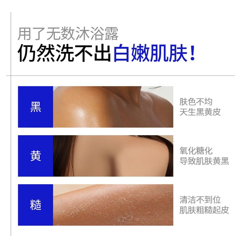 【中国直邮】 EHD 美白沐浴露 烟酰胺全身美白沐浴乳液清洁全身果酸男女 500ml