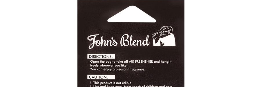 日本JOHN'S BLEND 懸掛式車用衣櫃芳香劑香錠 #白麝香 11g 1件入