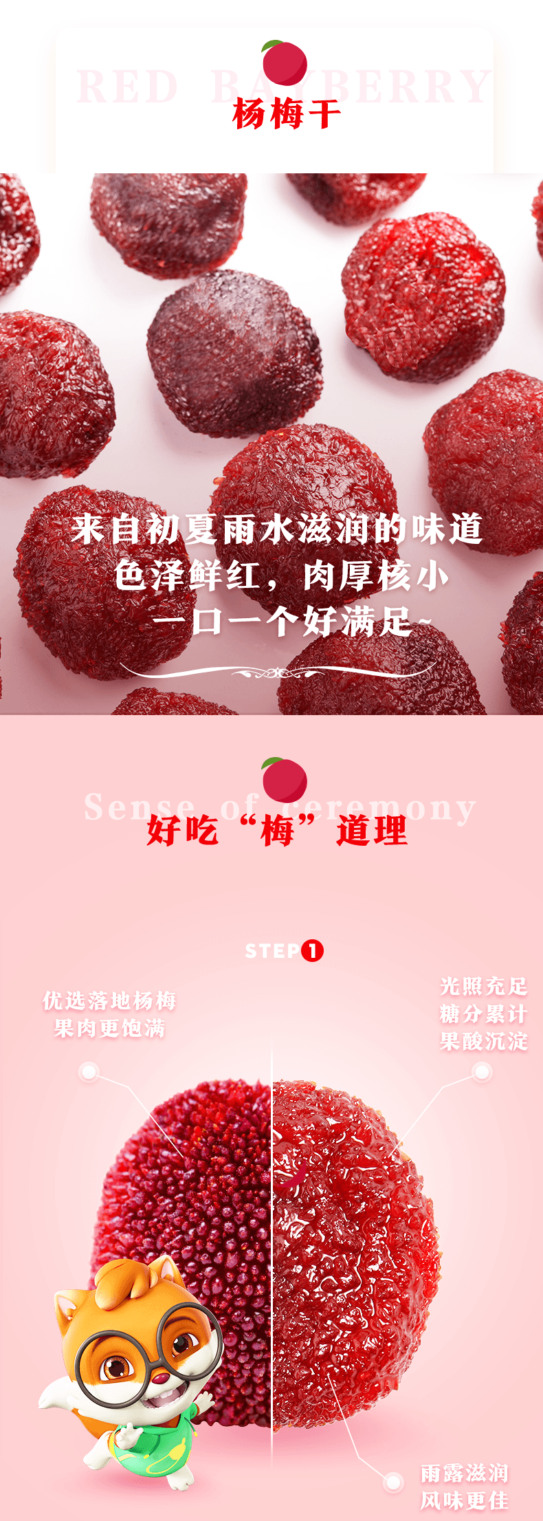 【中国直邮】三只松鼠 杨梅干 休闲零食特产果脯蜜饯水果干100g