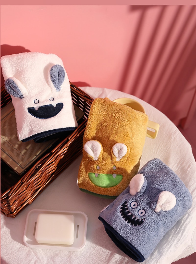 cartoon hair drying cap blue