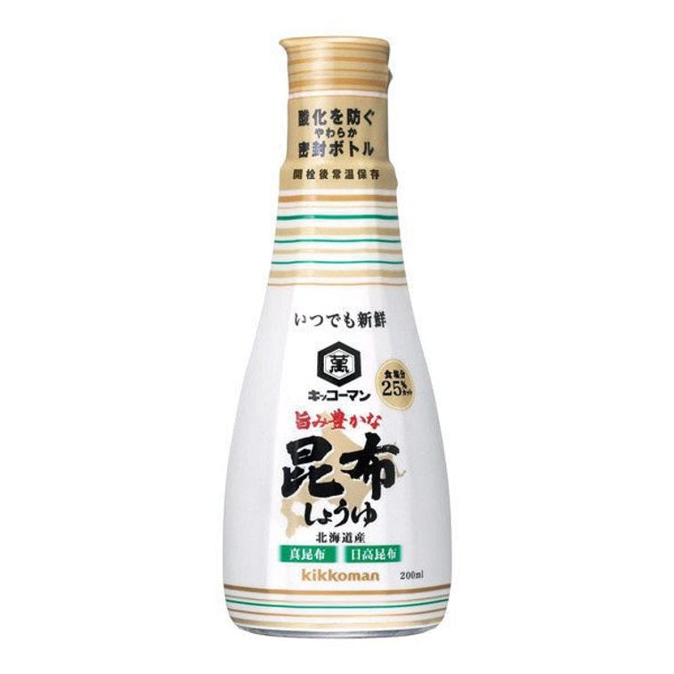 【日本直郵】KIKKOMAN萬字牌 UMAMI美味豐富海帶醬油 200ml