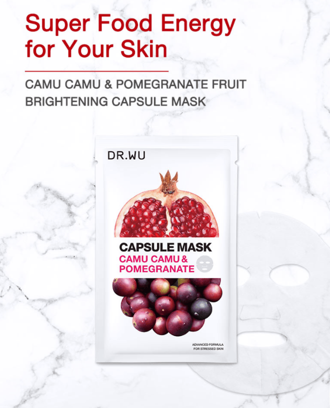 【UGLEE】Camu Camu &amp; Pomegranate Fruit Brightening Capsule Mask 3pcs Ship from USA