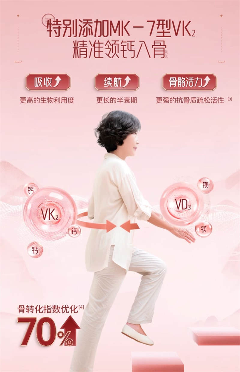 【中國直郵】21金維他 中老年女性複合維生素礦物質140片媽媽健康DK補充鈣片VE