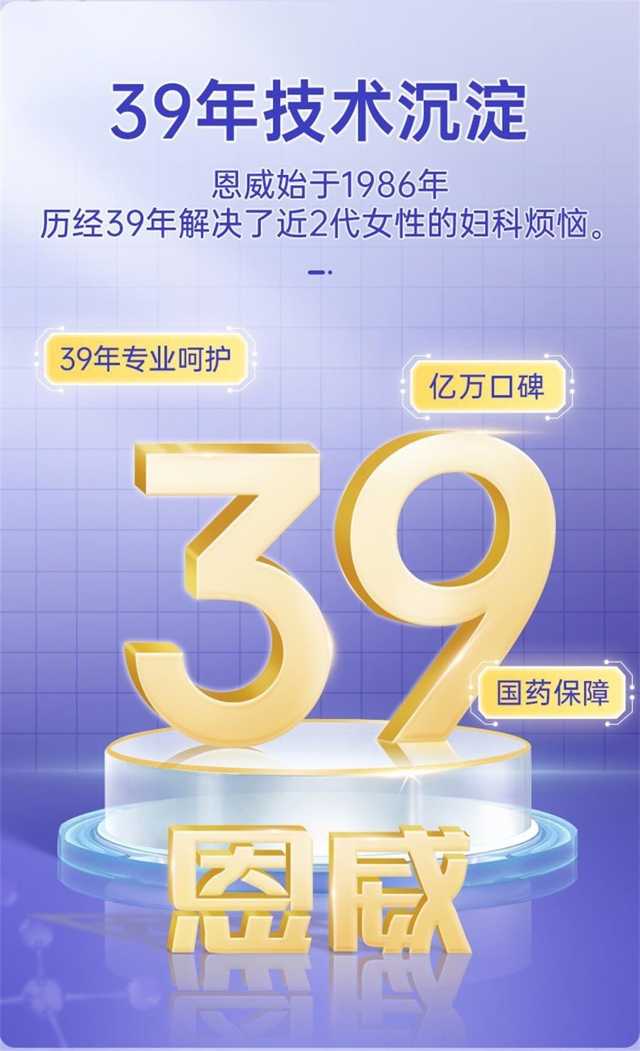 【中国直邮】 恩威 克霉唑栓 阴道片抗真菌药 霉菌性阴道炎妇科专用药0.15g*5粒 x 2盒装