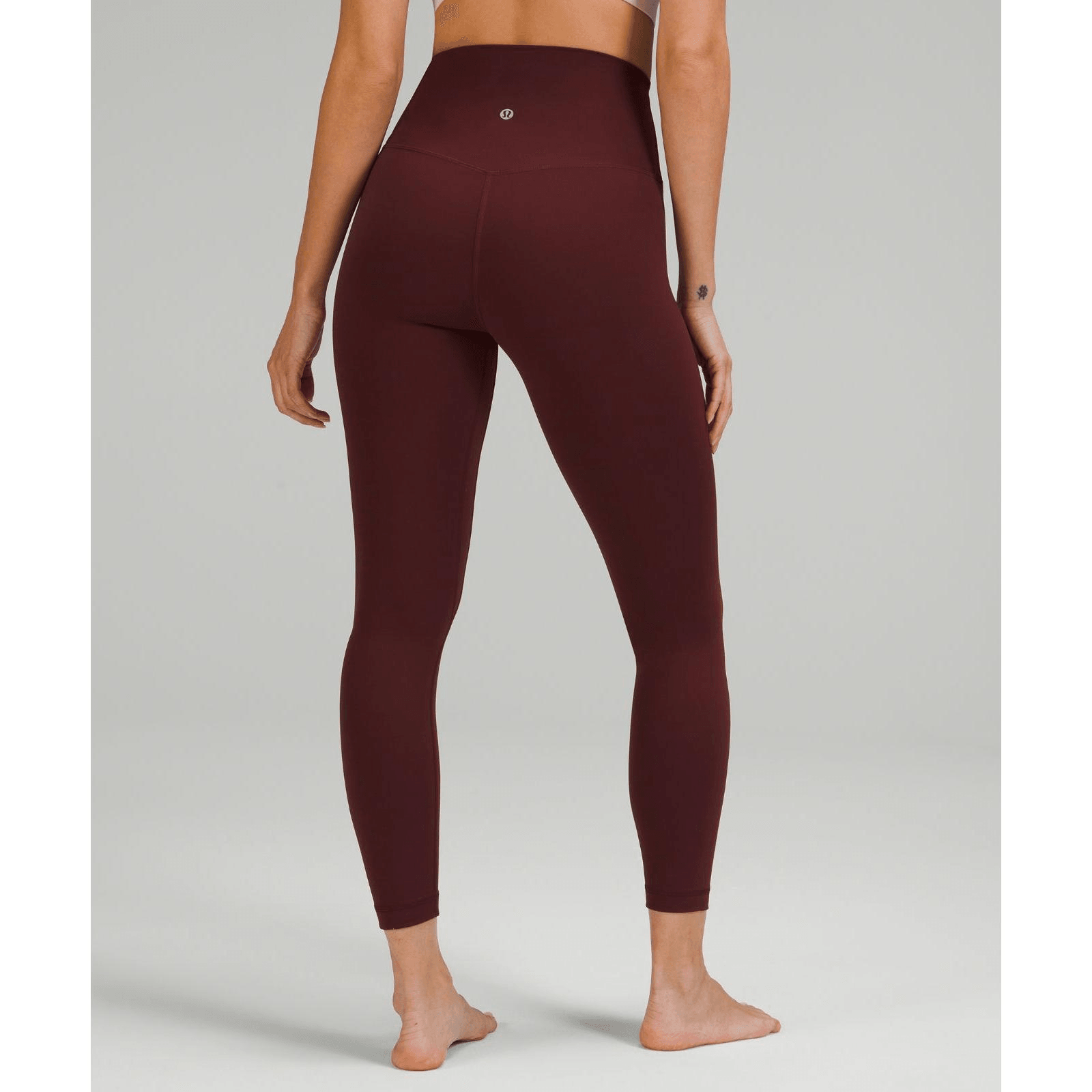 LULULEMON||Align レディース スポーツ ハイウエスト レギンス 24 インチ ヌード ヨガ アジアン フィット||レッド メルロー  XS LW5CRDA - Yami