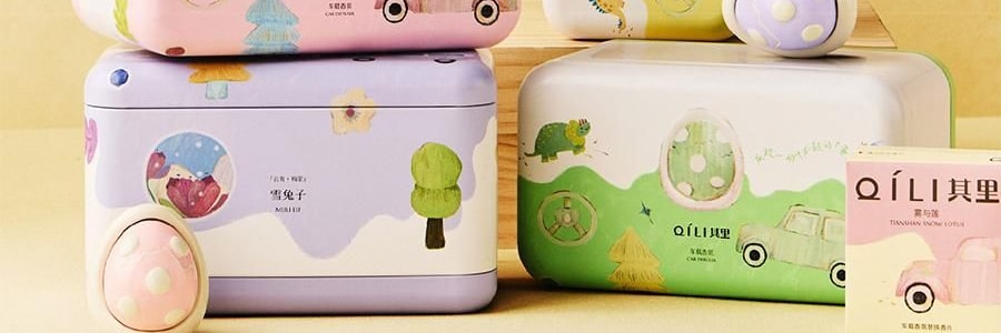 QILI其裡 車用香氛 清冷花香調 矽膠背夾易安裝 霧與蓮 3g*2