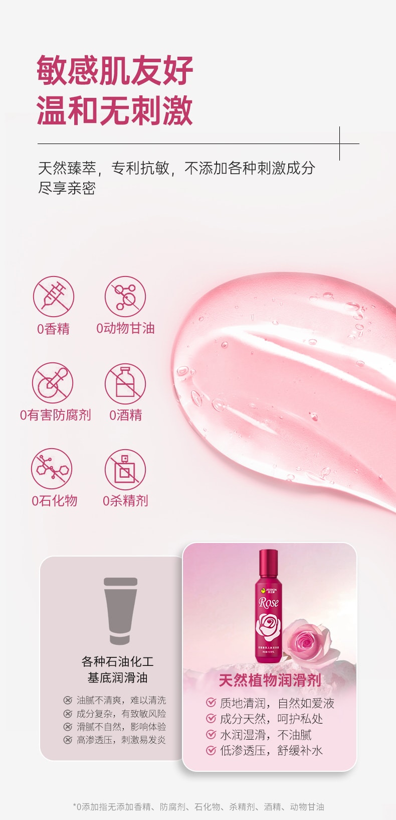 【中國直郵】jissbon/傑士邦 臻萃玫瑰人體潤滑液120ml房事夫妻用品男女私處爽滑
