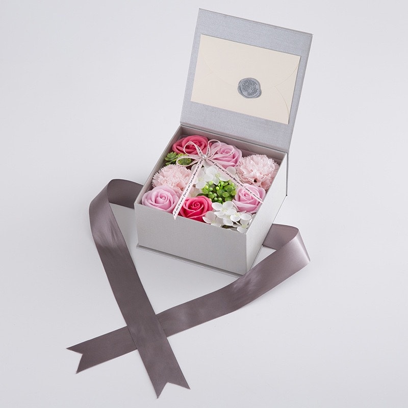 Eternal flower envelope flower box series pink soap rose