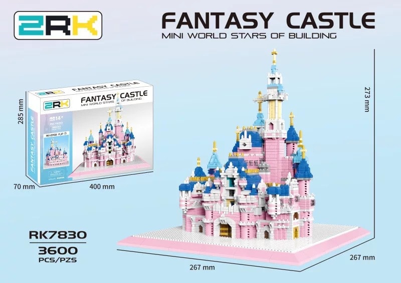 【中國直郵】樂高微小顆粒積木迪士妮益智玩具大型城堡 迪士尼城堡