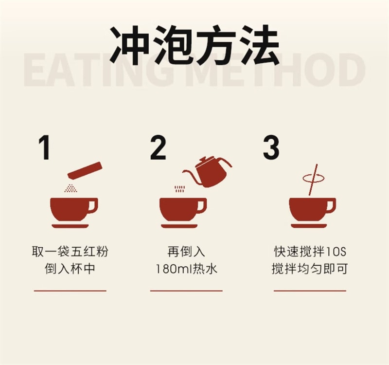 【中國直郵】隨食養 五紅粉 免煮代餐粉 補氣養血 紅豆紅棗紅皮花生枸杞粉無蔗糖 200g/盒