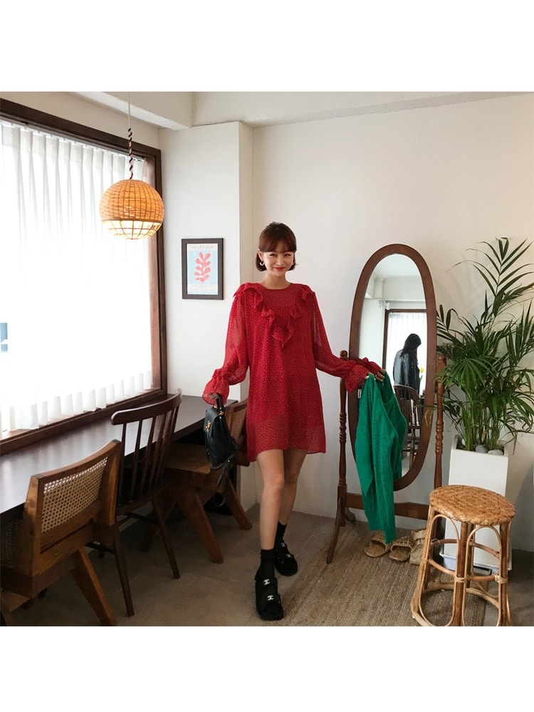dress red FREE(44~66)