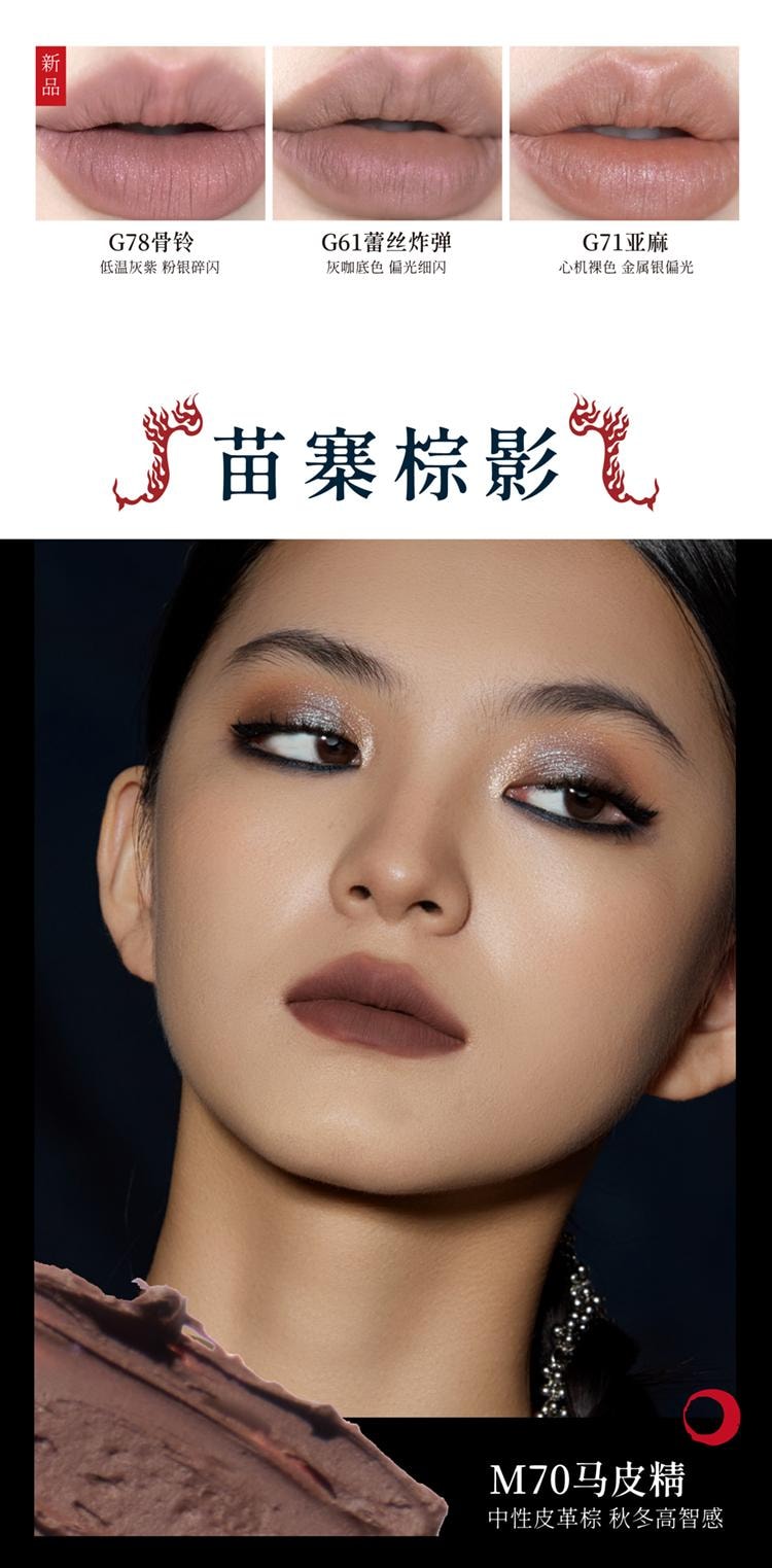 【中国直邮】 GIRLCULT 情话唇霜 雾面哑光唇泥 G75浮光跃金(肉桂奶咖 粉金细闪)  3.8g 一支装