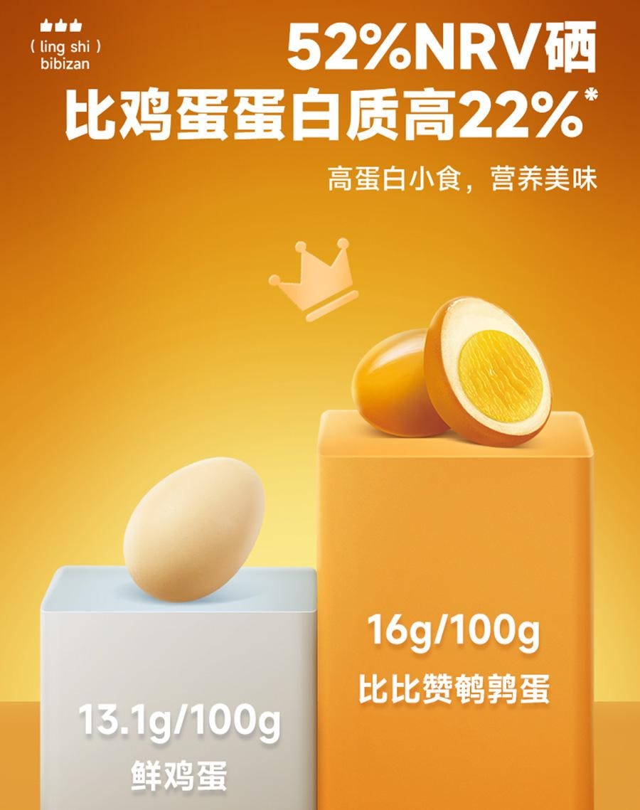 比比赞 鹌鹑蛋独立小包装即食铁蛋卤味小零食网红休闲食品小吃 【香卤铁蛋】 120g