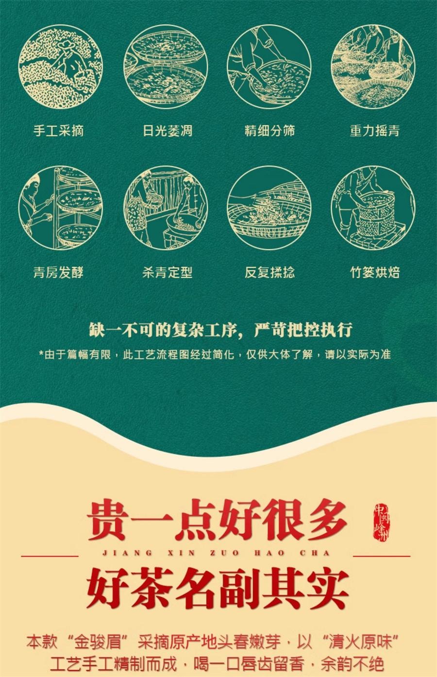 【中国直邮】 中闽峰州 金骏眉红茶2025新茶正宗特级浓香型金俊眉养胃红茶叶礼盒装   500g/桶