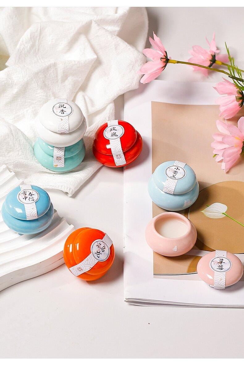  FOXTAIL 陶瓷罐固體香水 香體膏 一抹留香 女士古法香膏 香薰香氛 10g - 梔子花 1盒