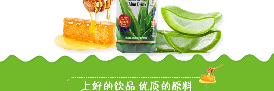 韩国OKF ALOE VERA KING 天然蜂蜜芦荟汁 添加果肉 500ml