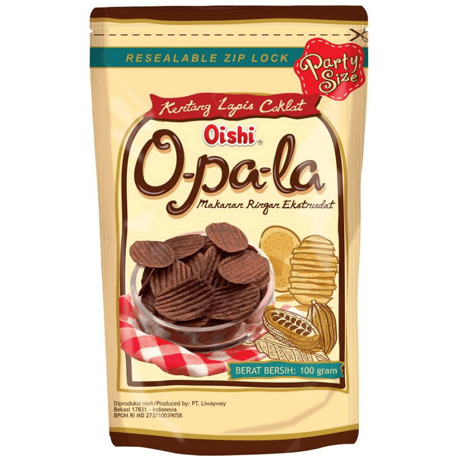 【马来西亚直邮】印度尼西亚 OISHI 上好佳 Opala巧克力薯片 100g