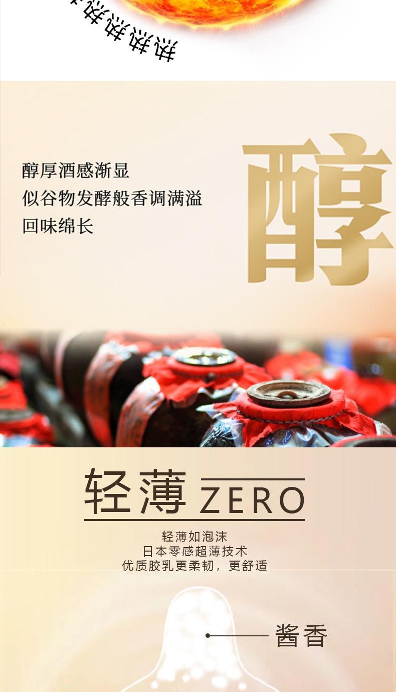 OLO 【情侣新体验】 53度酱香型避孕套 玻尿酸避孕套 成人冰火情趣 新品 超值10支装 1盒