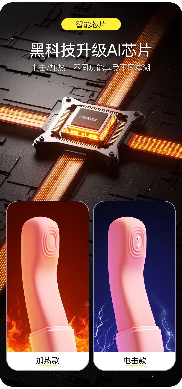 【中国直邮】 劳乐斯 软兔震动棒 十频电击女用自慰G点高潮小巧便携加温版紫 色1个装