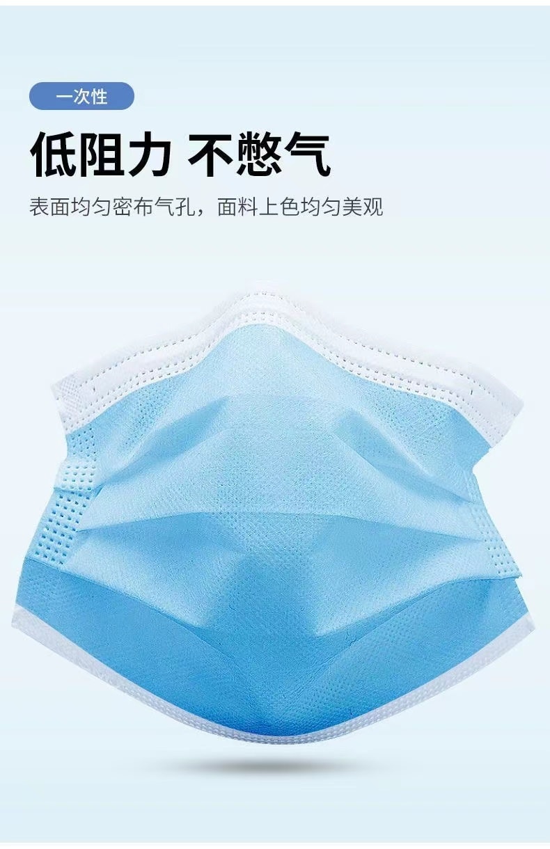【中国直邮】 医用外科独立包装一次性口罩 黑色100只