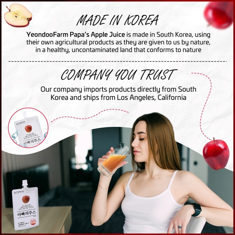 【韩国 YEONDOO FARM】苹果天然果汁 100% 100ml / 10 入