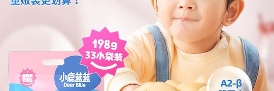 小鹿蓝蓝 高钙牛奶小软饼 儿童零食小饼干 198g