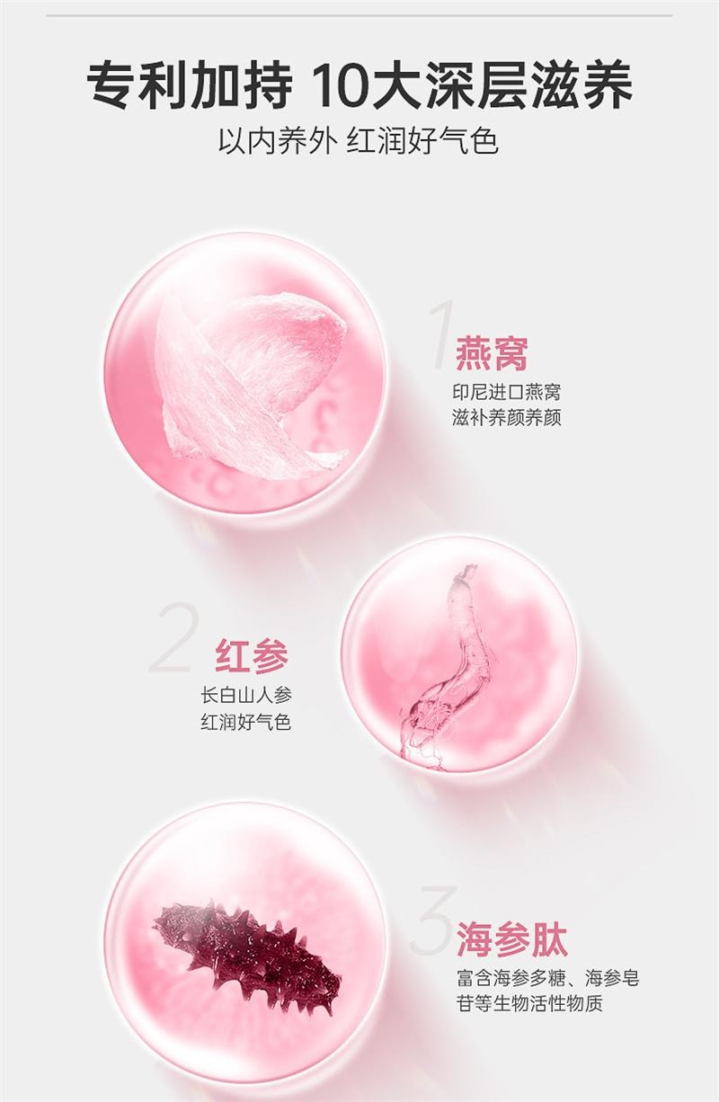 【中國直郵】 北京同仁堂 燕窩煙醯pqq胺膠原蛋白勝肽液態飲品原液 50ml*7瓶