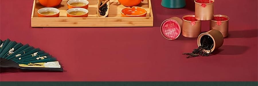 【預售】【預計1月中發貨】【亞米獨家】沈大成 多柿如意糕點禮盒 300g【柿福奶黃果6枚+泉州德化瓷器茶具1套+大紅袍武夷岩茶8罐】【上海特產】【年祥貨禮盒】