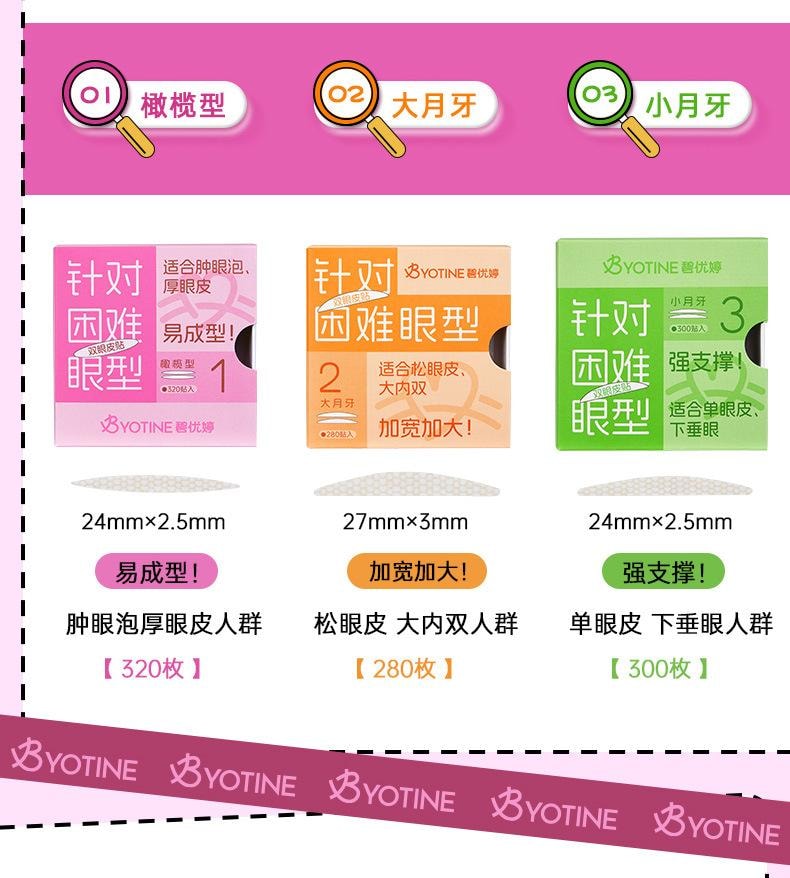【美目貼】雙眼皮貼 美目貼 單眼皮 腫眼泡 無痕超隱形 大眼美目貼-小月牙300貼