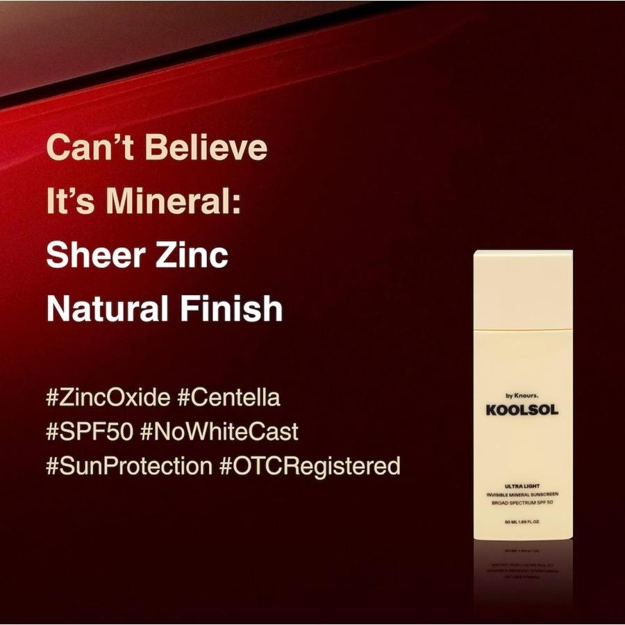 韓國 Knours Koolsol 超輕透無痕礦物防曬霜 SPF 50 三入組 – 每瓶50ml