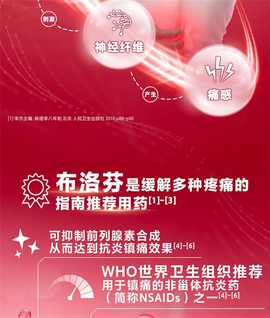 【中國直郵】 芬必得 布洛芬緩釋膠囊解熱鎮痛感冒流感偏頭痛牙關節痛 0.3g*24粒