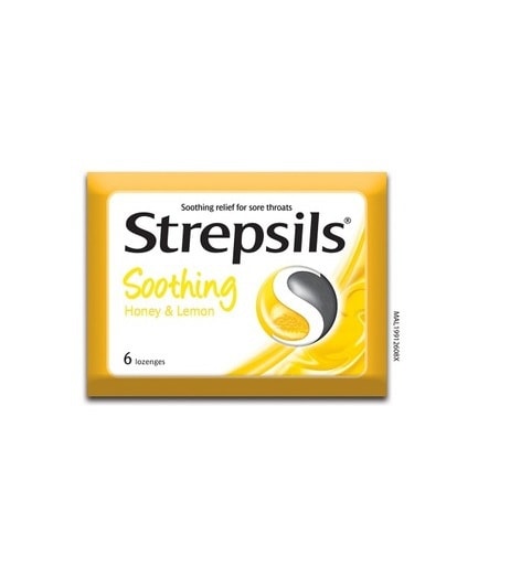 【马来西亚直邮】英国RB STREPSILS使立消 润喉糖 护嗓蜂蜜柠檬味 6粒入