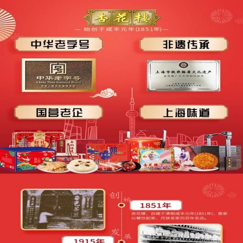 【中国直邮】 杏花楼 桂花味糕桂花糕条头糕 传统糕点心小吃 中华老字号上海特产 150g