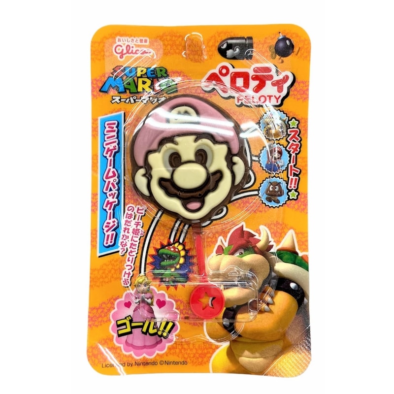 【日本直郵】日本GLICO格力高 任天堂聯名 瑪利歐巧克力棒棒糖 1片裝