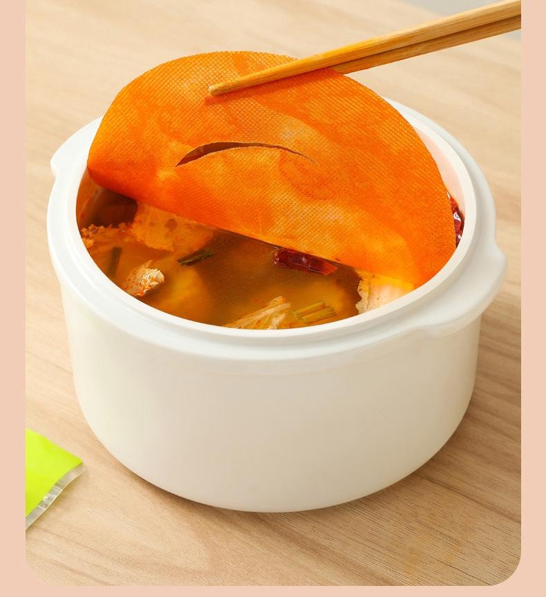 【中國直郵】 親太太 廚房吸油紙食物專用煮燉喝湯宿舍煲湯用去油炸食用濾油紙膜食品級 50只/袋