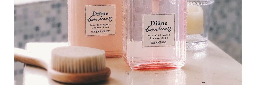 日本DIANE黛絲恩 BONHEUR柏娜露 田萃系列 損傷修復洗髮水 無矽油氨基酸洗髮精 燙染修護 垂墜順滑 GRASSE ROSE 500ml
