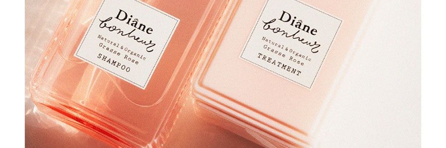 日本DIANE黛絲恩 BONHEUR柏娜露 田萃系列 損傷修復洗髮水 無矽油氨基酸洗髮精 燙染修護 垂墜順滑 GRASSE ROSE 500ml