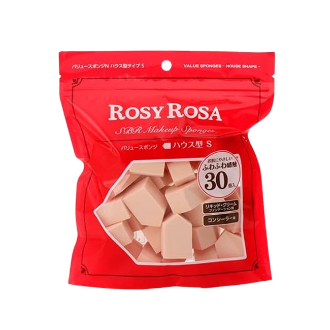 【日本直郵】Rosy Rosa 化妝海棉 五角形粉撲 30枚入