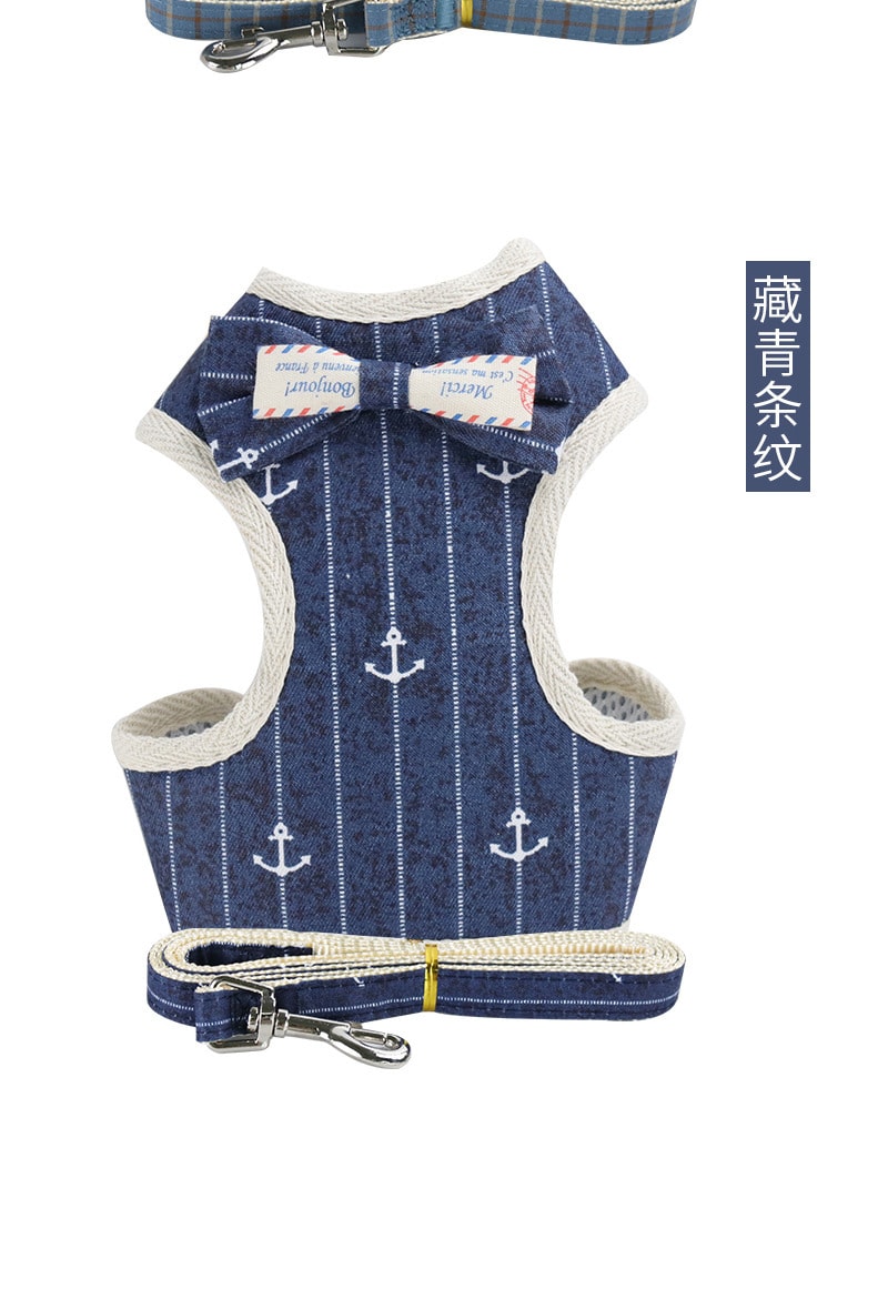 【中国直邮】尾大的喵 宠物牵引绳 灰色点点L码 宠物用品