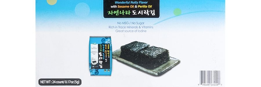 韓國JAYONE 低鹽烤海苔 調味海苔 24包入 120g