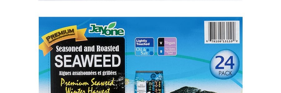 韓國JAYONE 低鹽烤海苔 調味海苔 24包入 120g