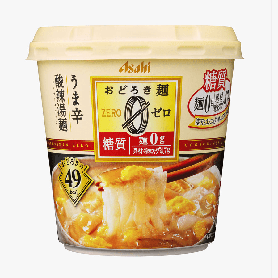 【日本直邮】朝日食品 0碳水化合物寒天面 酸辣汤味