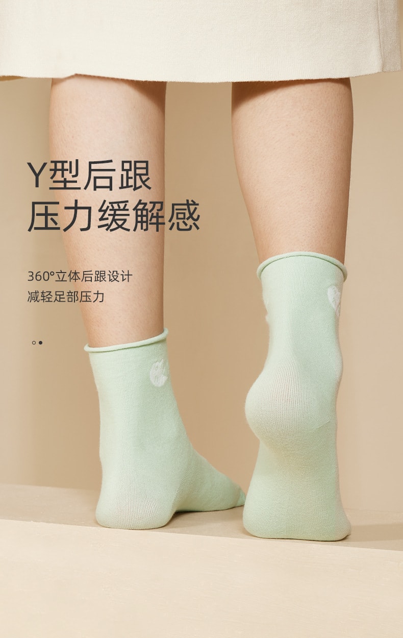 【中國直郵】十月結晶 孕婦襪產後四季月子襪吸汗透氣坐月子鬆口彩棉襪子 純色4雙