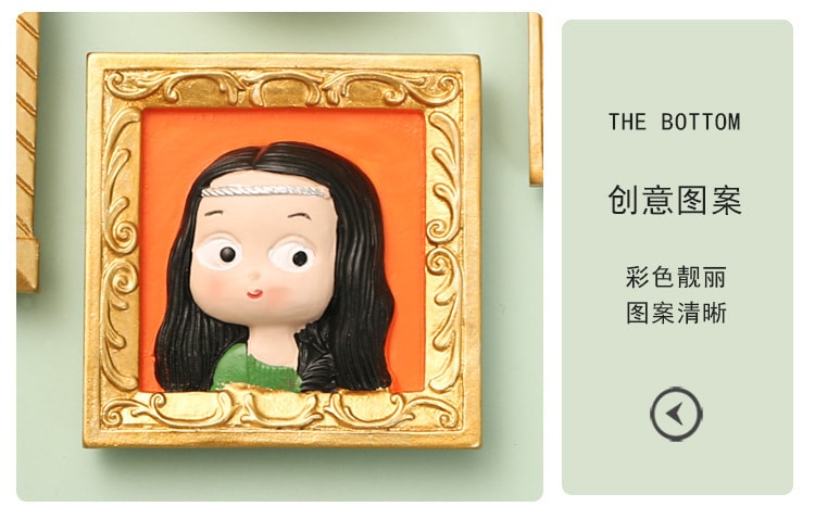 【中國直郵】花果 卡通人物冰箱貼磁個性創意磁力貼 珍珠女孩2個
