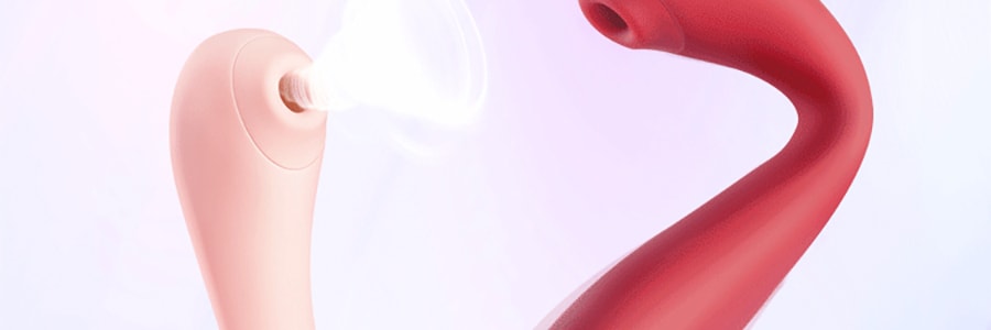 Meese 米斯 S系列 可弯曲吮吸按摩棒, 升级加温版, 粉红色 成人用品 成人用品