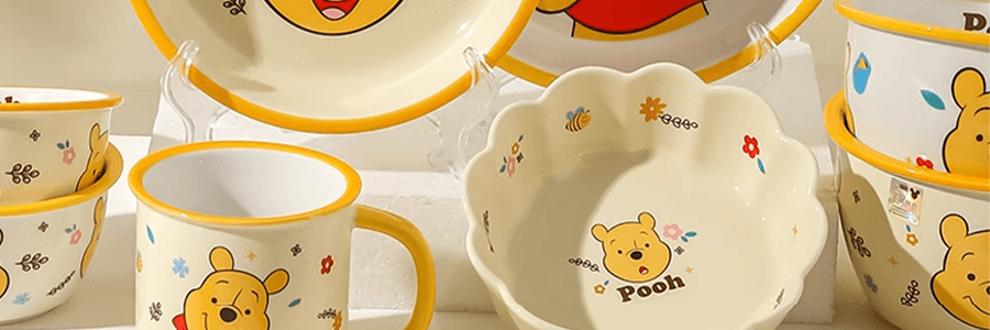 川岛屋 迪士尼维尼熊系列 陶瓷米饭碗 4.75‘
